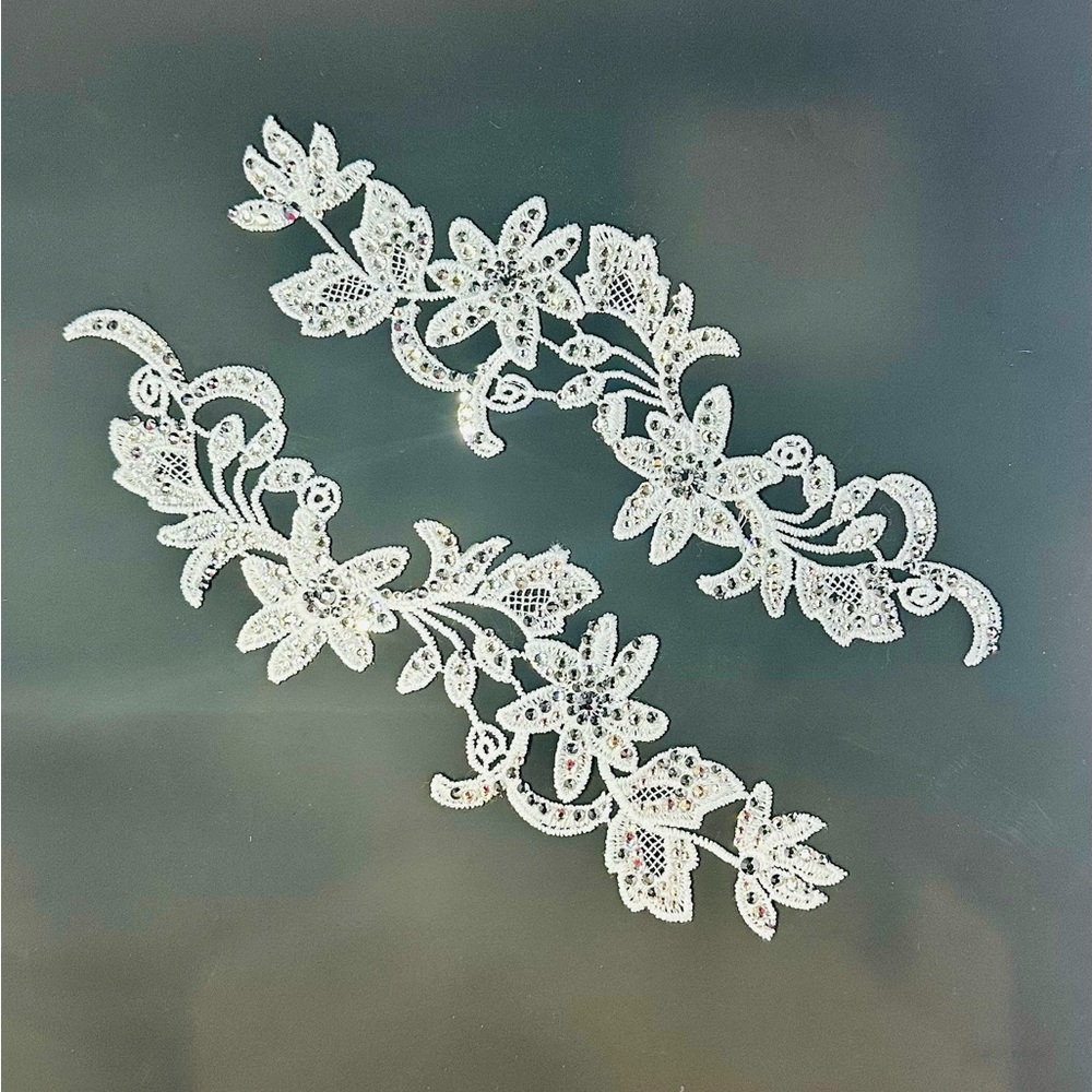 Light Blue Rhinestoned Appliqué